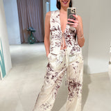 Pantalone corallo print Alysi