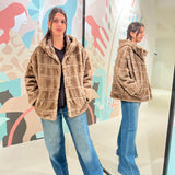 Eco-fur con cappuccio Betta Corradi