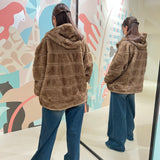 Eco-fur con cappuccio Betta Corradi