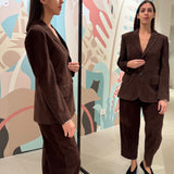 Pantalone in pelle scamosciata Seventy